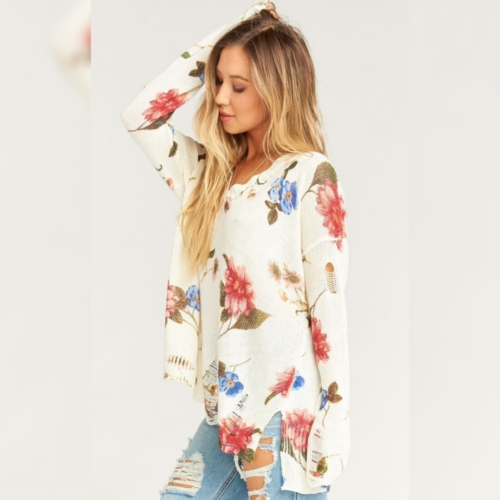 Show Me Your Mumu Cliffside Distressed Sweater